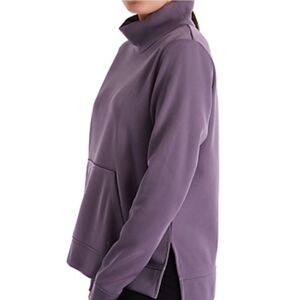 Under Armour Fleece Mock Neck Mirage Pullover Sweatshirt Medium Lavender Pocket